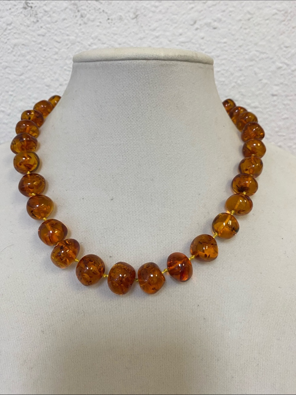 Amber Bead Necklace – Honey Brown Amber Necklace 20”